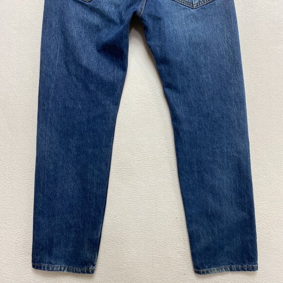 Levis 505 Jeans Mens 33 Blue Denim Straight Leg Medium Washed - Picture 13 of 13